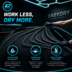 EASYDRY XXL 100x60cm Trockentuch Mikrofasertuch single sided black – Bild 7
